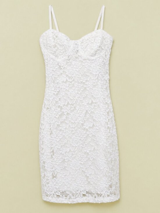 Forever 21 Dresses & Skirts - White Lace Camisole Dress Fully Lined by Forever 21. Size S NWT